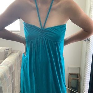Forever21 Strapless Maxi Dress Medium in Teal
